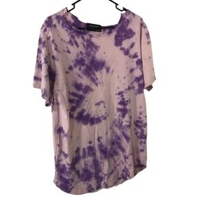 3/$15 Pacsun 100% cotton  scallop fit purple tie dye oversized  shirt